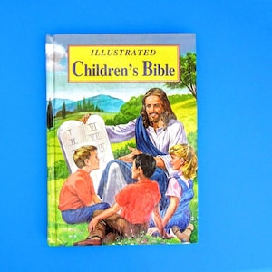 Childrens Bible - Illustrated In Color - Old & New Testament Stories - Christianity - Religion - Faith - Education - Miracles - Vintage Gift