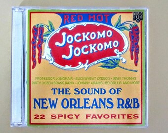 Sound Of New Orleans R&B - Red Hot Jockomo Jockomo - Music CD - 22 Hits - Blues - Brass - Bayou Funk - Zydeco - Cajun - Pop - Vintage 1995