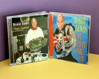 Bobby Lewis Audio CDs - Just Havin Some Fun - Flugel Gourmet - Trumpet Player - Singer - Chicago Jazz - Set Of 2 CDs - 23 Total Tracks - Vtg