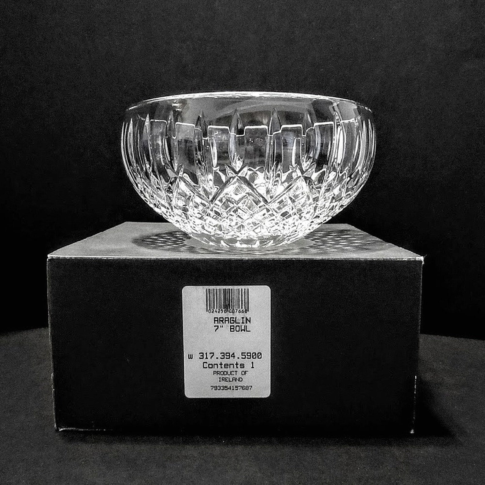 Waterford Crystal Bowl Araglin Pattern 7 Tulip Etsy
