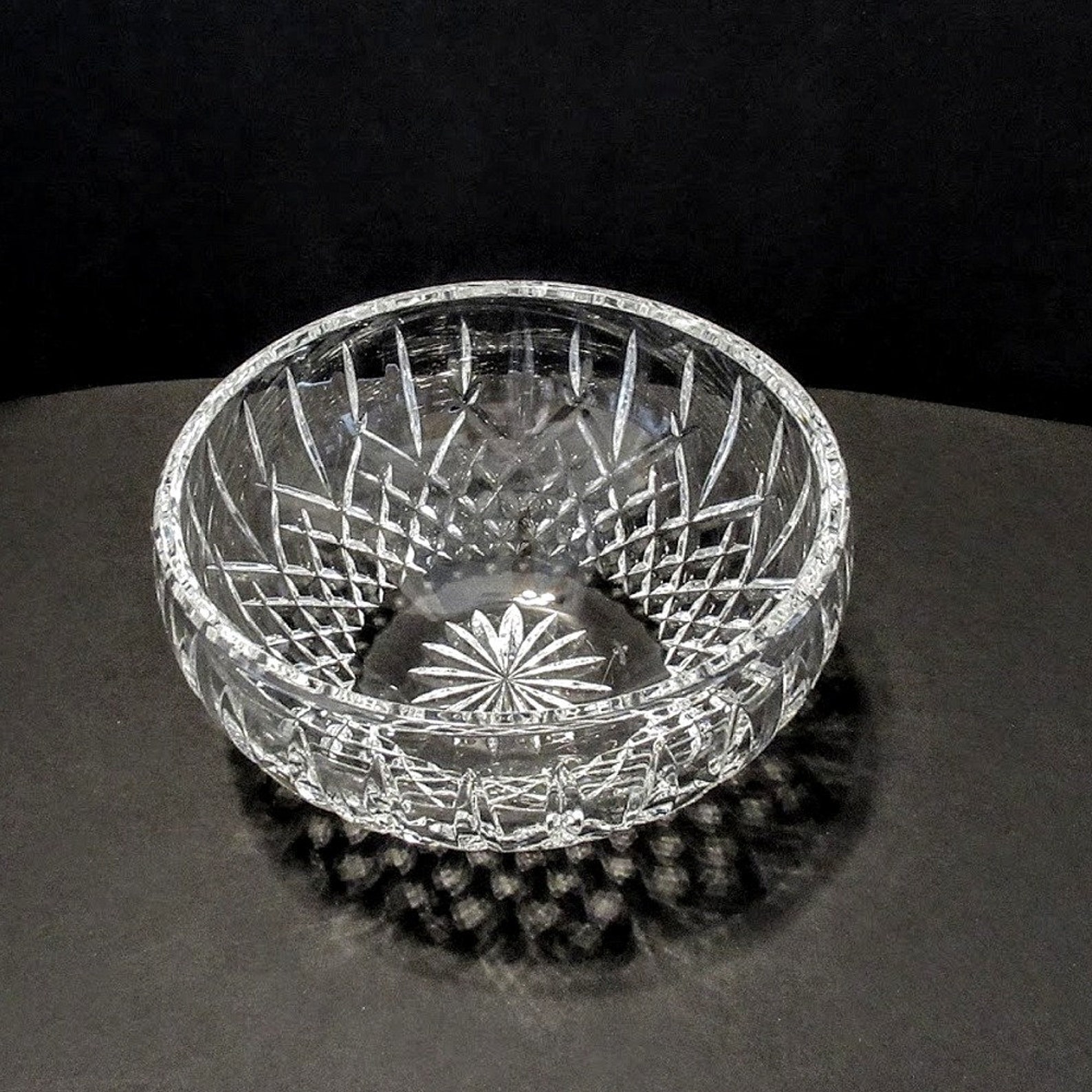 Waterford Crystal Bowl Araglin Pattern 7 Tulip Etsy