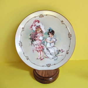 限定1989 ハミルトン 少女絵皿 Playing Bridesmaid Victorian Plate 
