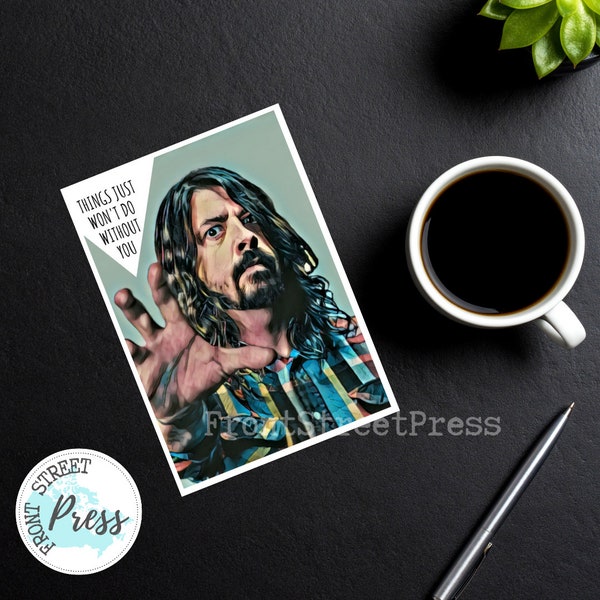 Foo Fighter Birthday Card - Etsy