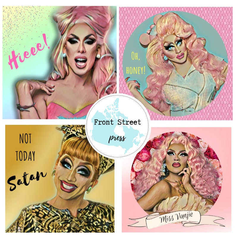 Drag queen sticker pack 4 Etsy