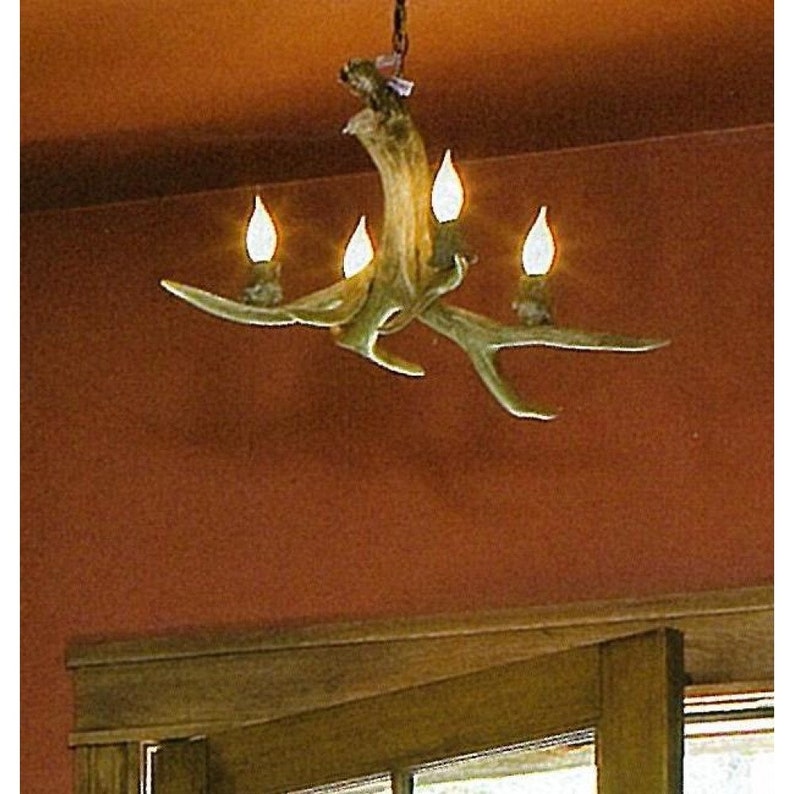 SP-3 Real Antler Mule Deer Nevada Chandelier image 5