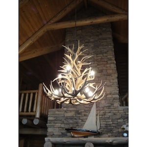 WTMDC Real Antler Whitetail / Mule Deer Cascade Chandelier