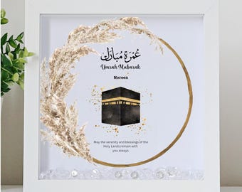Marco personalizado para Umrah Mubarak / Regalos para Umrah / Marco para Hajj / Regalo para Hajj / Islámico / Musulmán