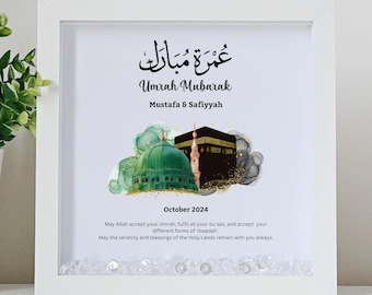 Marco personalizado para Umrah Mubarak / Regalos para Umrah / Marco para Hajj / Regalo para Hajj / Islámico / Musulmán