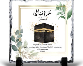 Umrah Mubarak frame, umrah Mubarak slate, umrah gifts