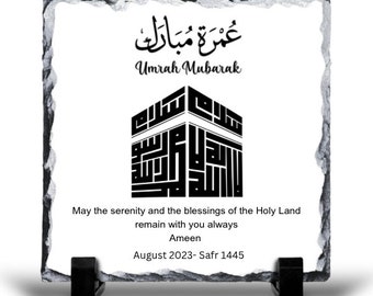 Umrah Mubarak frame, umrah Mubarak slate, umrah gifts