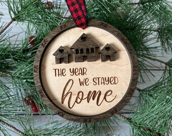 The Year We Stayed Home Boho Christmas Ornaments Family Christmas Decoration
