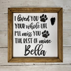 Pet Memorial Collar or Leash Holder - Dog - Cat - Memorial Sign
