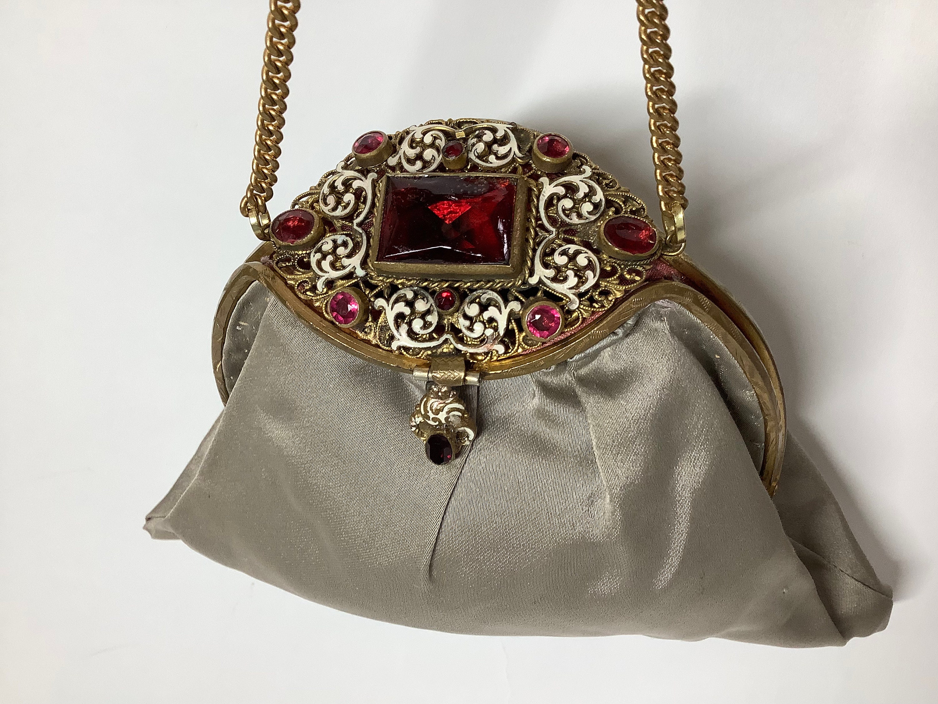 Vintage MM Pure Silk Purse Bag With Mini Pouch for Sale in Los