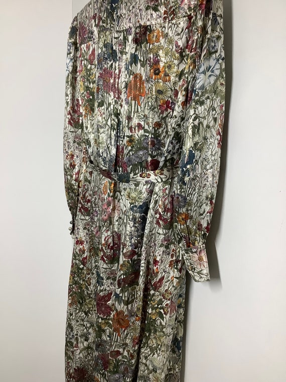 Vintage Tory Burch glowing silk long dress metall… - image 6