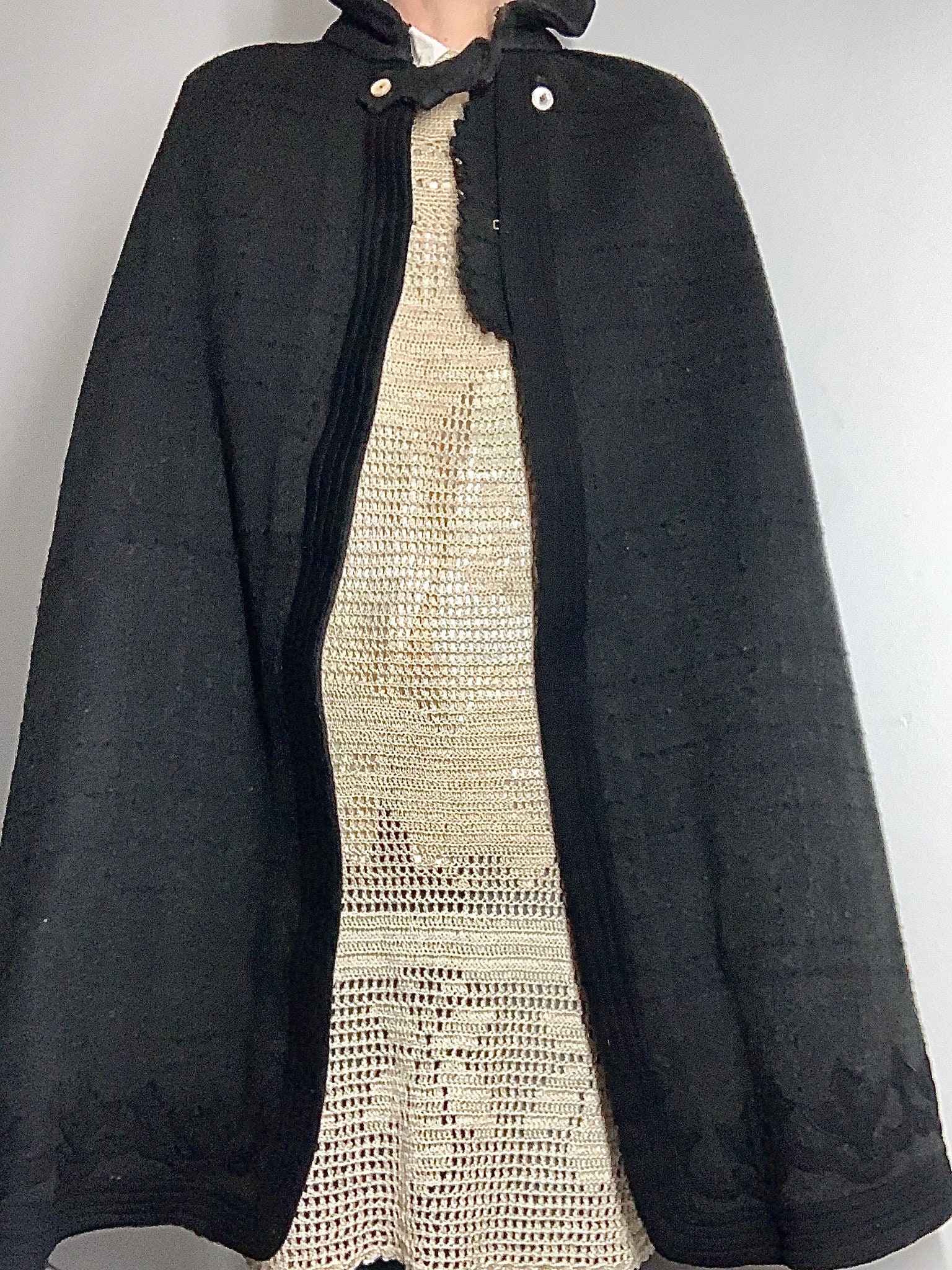 Antique Cape 'la Printemps' French Paris Brand 1800s Costume Antique Cape 'la Printemps' French Paris Brand 1800s Costume