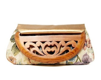 wood flap clutch