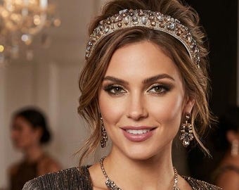 Handcrafted Beaded Hairband: Crystal & Pearl Styles