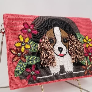 Bolso de mano con cuentas para cachorros