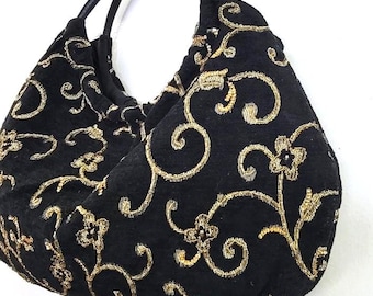 black tapestry hobo