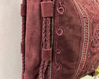 leather boho shoulder bag