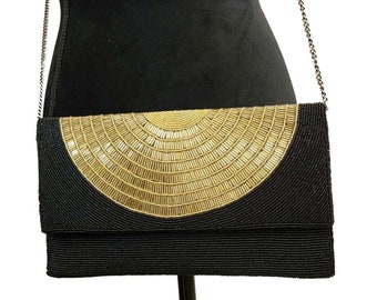 black beaded clutch