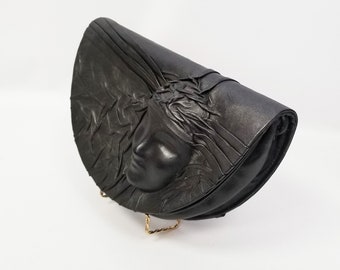 leather party clutch bag