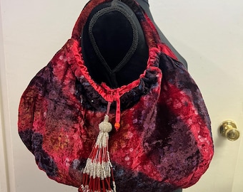 velvet hobo bag
