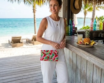 Beaded Watermelon design summer clutch