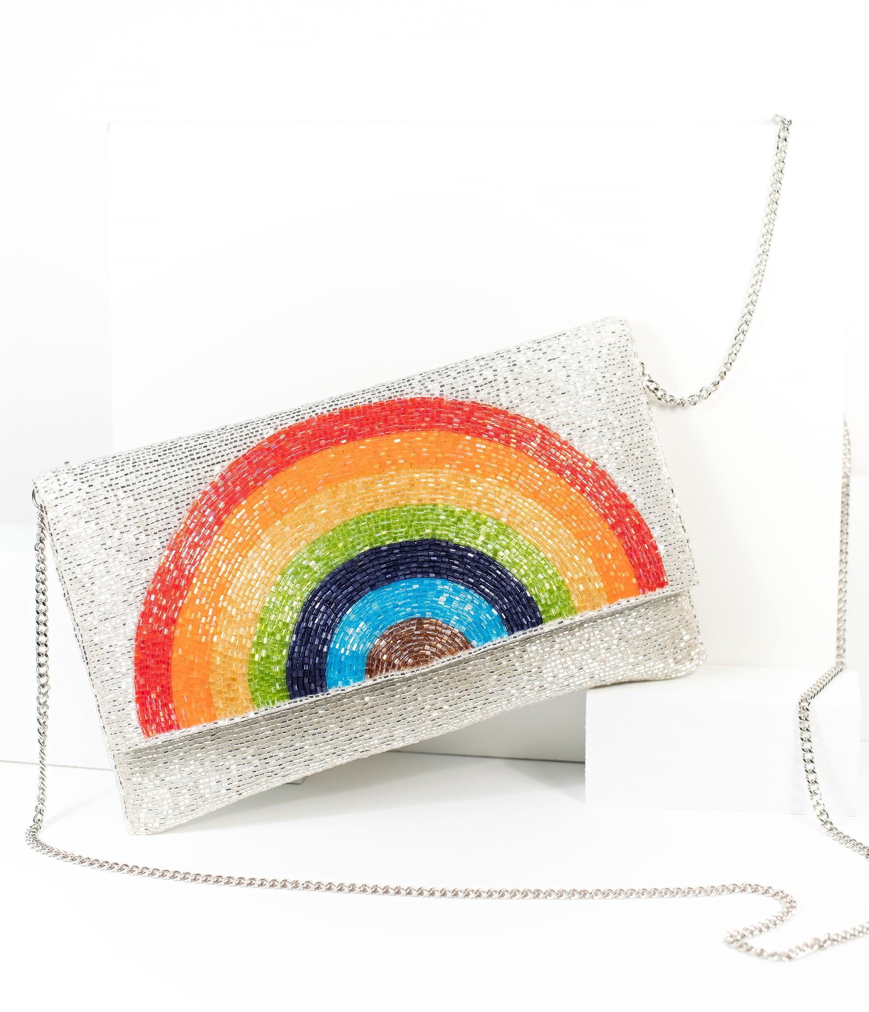 SMALL CANVAS CLUTCH RAINBOW BODY
