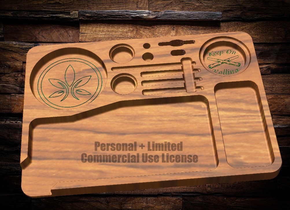 Personalizable Gifts Weed Tray Customized Wooden Weed Rolling Tray  Marijuana Laser Cut Personalized Wood Christmas Gifts Laser Engraved 