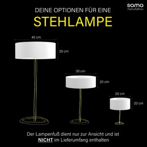 Lampenschirm aus Stoff, Samt Beige, Innen Baumwollstoff mit floralem Muster Bild 7