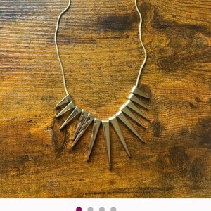 NEW Free People Triangle Boho Minimalist chain Geometric herringbone necklace jewelry image 7