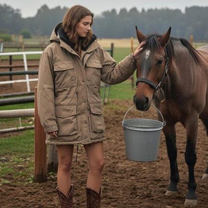 Abrigo de plumón Primaloft de invierno Ranch de LL Bean X Free People, chaqueta acogedora del suroeste, talla XL imagen 2