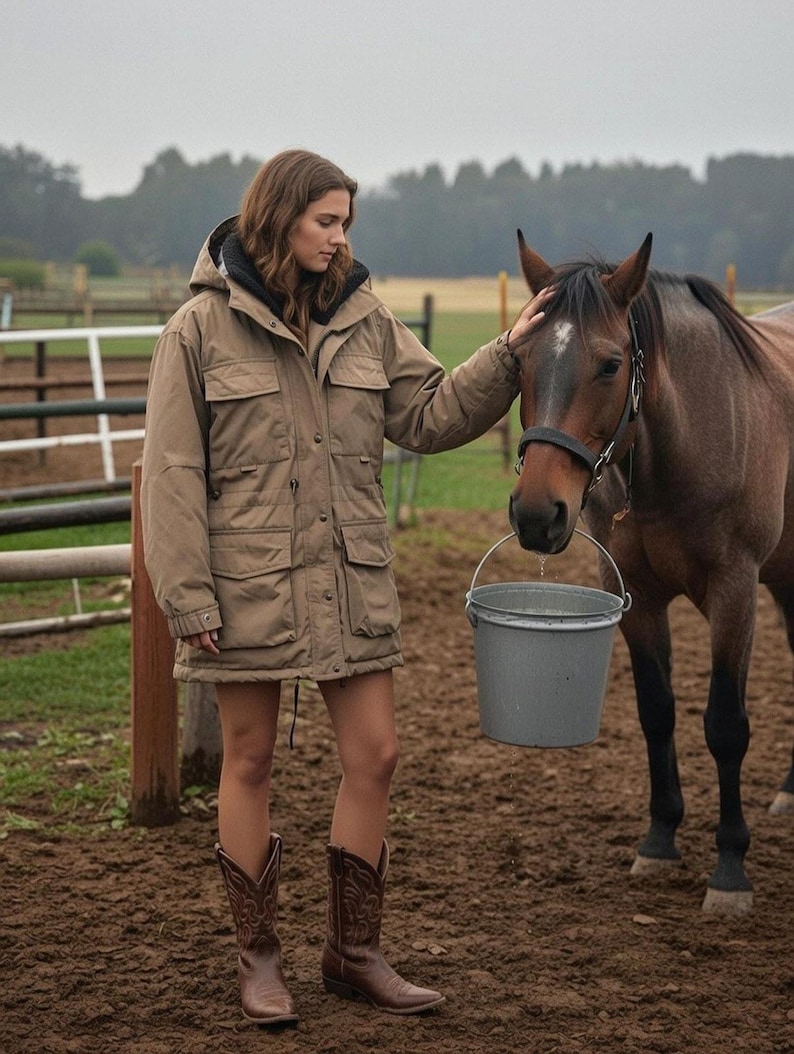 Abrigo de plumón Primaloft de invierno Ranch de LL Bean X Free People, chaqueta acogedora del suroeste, talla XL imagen 2