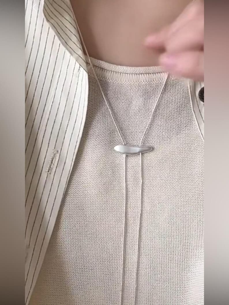 Free People Yellowstone Bolo western necklace drop gold silver chain jewelry image 7