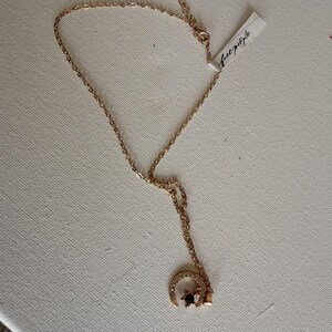 NEW free people Lunar Blue moon Minimalist chain choker necklace jewelry #2 image 3