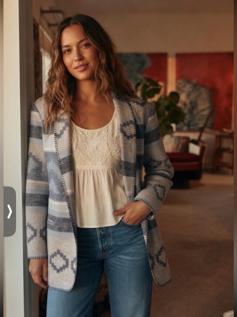 We the Free people Yellowstone Tribal jacket coat western sweater southwest image 2