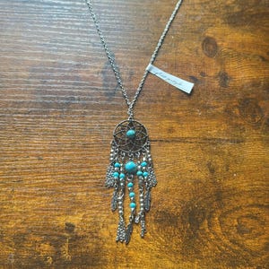 NEW free people Yellowstone dream catcher chain arrowstack choker necklace image 3