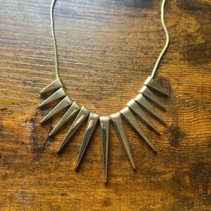 NEW Free People Triangle Boho Minimalist chain Geometric herringbone necklace jewelry image 4