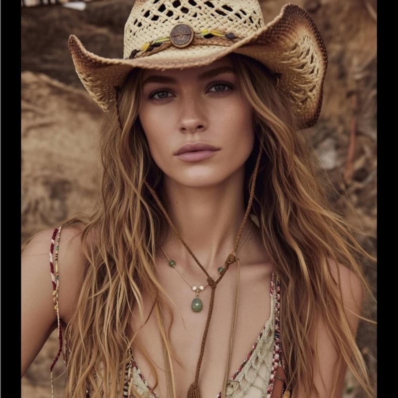 Free People Choker Cross Necklace layered stone green western boho chain drop imagem 1