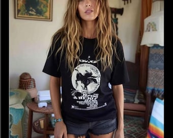 Neil young tshirt vintage Band oversiz distress people free yellowstone cowboy