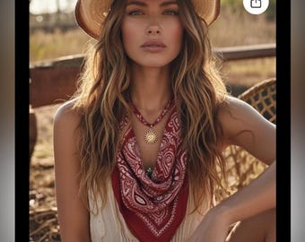 Free People Western scarf NEW SUN Choker. NWT.