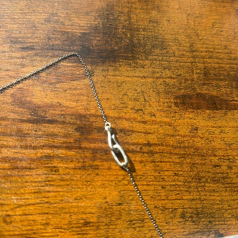 NEW free people Minimalist chain arrowstack herringbone necklace silver jewelry image 4