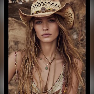 Free People Choker Cross Necklace layered stone green western boho chain drop imagem 4