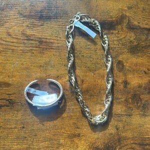 NEW free people bolo chain western suede herringbone necklace silver jewelry afbeelding 1