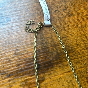 NEW free people Y2K bohemian chain moth chain necklace brass jewelry gems image 5