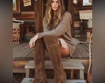 Free people X DV Yellowstone Cowboy OTK Western Silas Cowgirl Boot knee