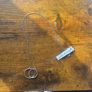 NEW free people Minimalist chain arrowstack herringbone necklace silver jewelry image 2