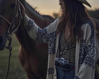 Abrigo con estampado tribal del suroeste Fair Isle de Chaps X Ralph Lauren, tamaño grande
