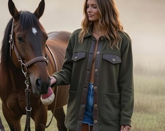 Free people x blanknyc Ranch Southwest Shacket coat ranch chores jacket cozy sof